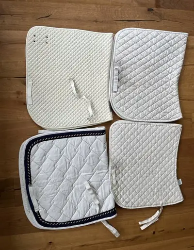 Mehrere weiße Schabracken (Equiline, Eskadron, ANKY, Felix Bühler)