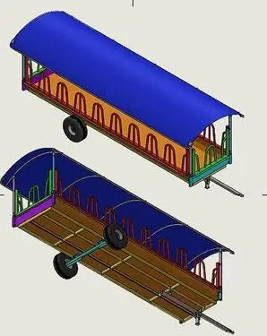 Mobiler überdachter Futterwagen-Futterraufe