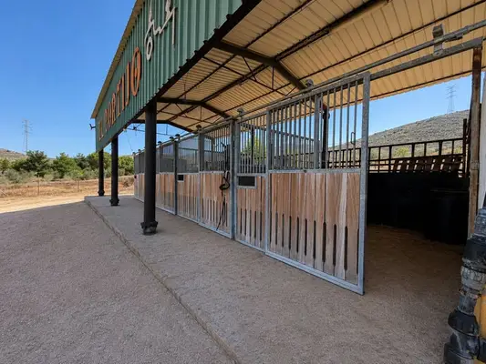 Mantenimiento de caballos con proyecto de construcción para vivienda