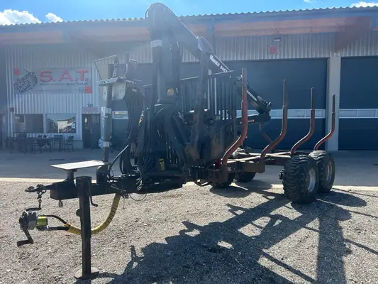 Nokka MV 91 with crane 3467 log trailer