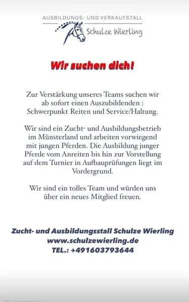 Bereiter/ Auszubildende