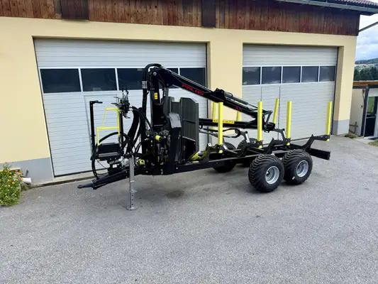 Palms H8D mit Kran K4.71 Forstanhänger-Rückewagen-Kran