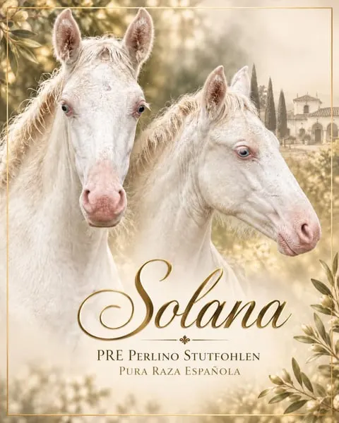 Perlino Cremello PRE Stutfohlen Solana