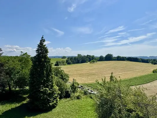Historisches Hofgut mit Landwirtschaft auf 40 ha arrondierter Fläche & Pferdehaltung, nahe Bodenseeu