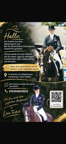 Top erfahrene Dressurreiterin bietet individuelles Training