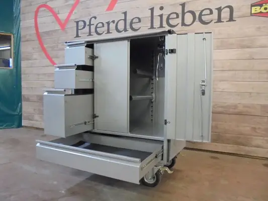 Alfako Turnierschrank „Midi“ Sattelschrank NEU Silber