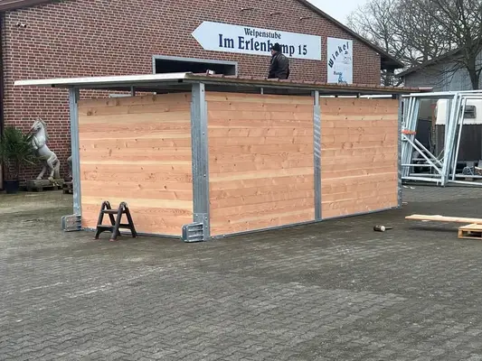 Mobiler fahrbarer Weideunterstand, Stall, Weidehütte