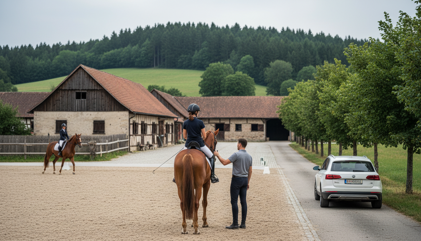 Essai d'un cheval avant l'achat